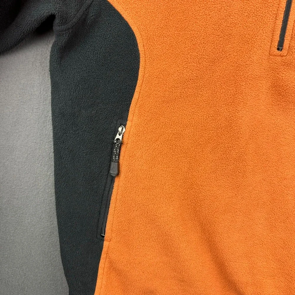 Sherpa Jacket Mens XL Orange & Black Adventure Gear Fleece Long‎ Sleeve Polartec